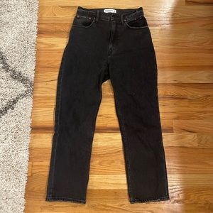 Abercrombie “the ankle straight” ultra high rise curve love. Size 25 0S